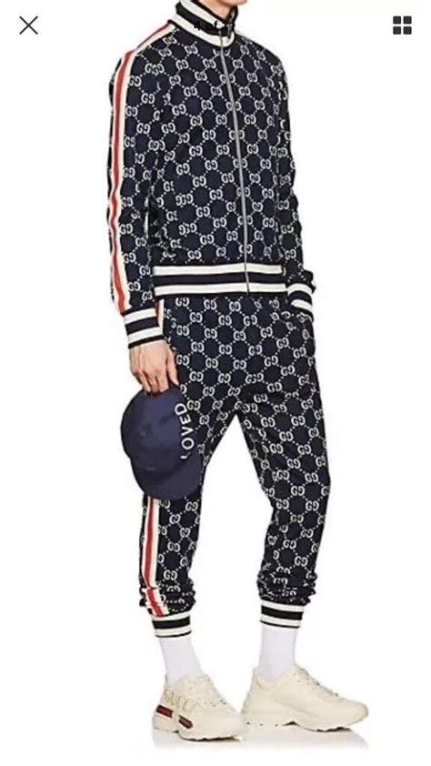 red and blue gucci tracksuit|gucci jacquard tracksuit.